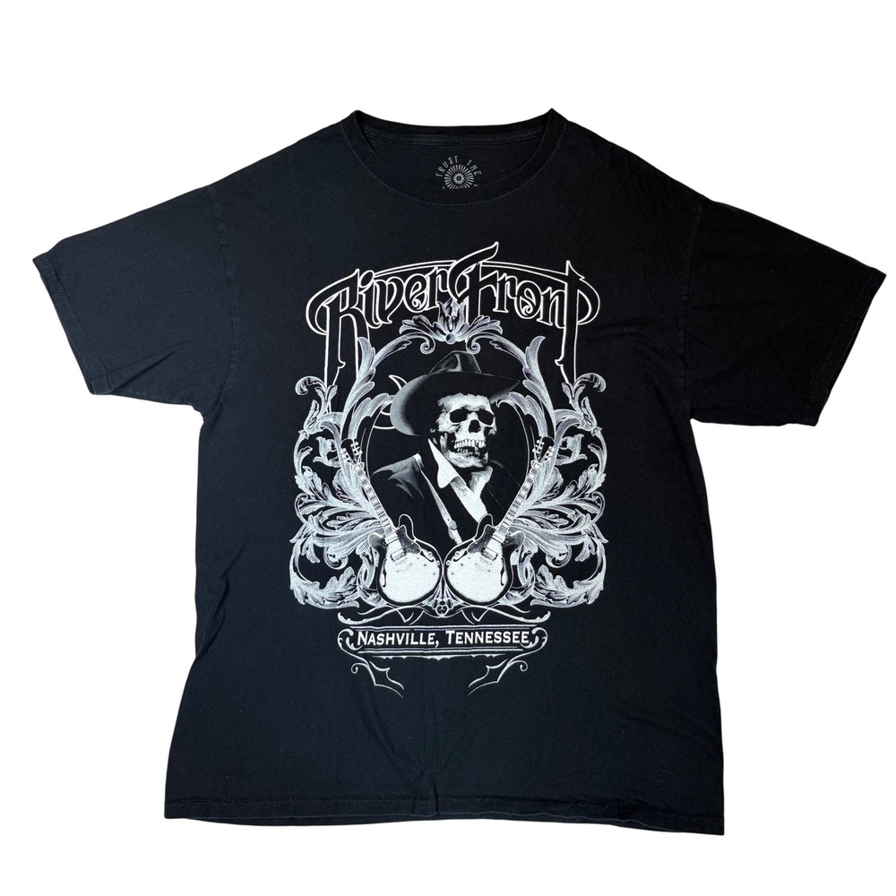 Trust The Universe Riverfront Nashville Country Tour Skull Graphic Tee Large